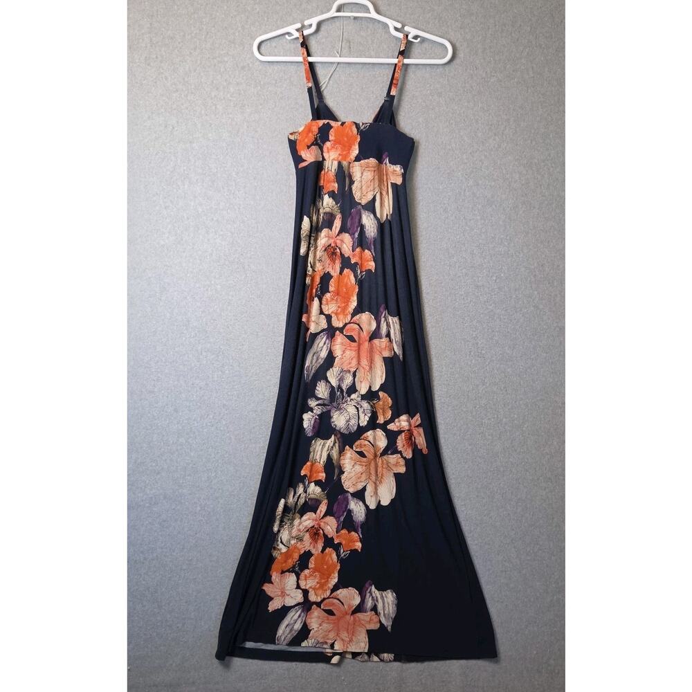 Tommy Bahama Blue Orchid Rua Sleeveless Twist Front Maxi Dress Women's M Stretch - Picture 6 of 11